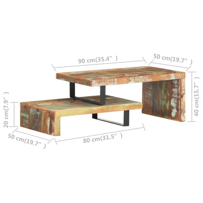 Coffee Table Multicolour Solid reclaimed wood, powder-coated iron