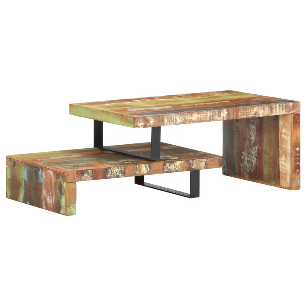 Coffee Table Multicolour Solid reclaimed wood, powder-coated iron