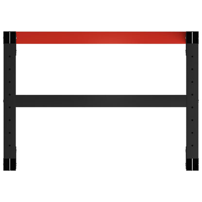 Work Bench Frame Metal 80x57x79 cm Black and Red