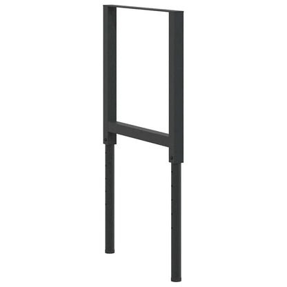 Adjustable Work Bench Frames 2 pcs Metal 55x(69-95.5) cm Black