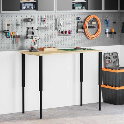 Adjustable Work Bench Frames 2 pcs Metal 55x(69-95.5) cm Black