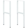 Adjustable Work Bench Frames 2 pcs Metal 55x(69-95.5) cm Grey