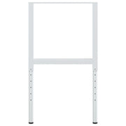 Adjustable Work Bench Frames 2 pcs Metal 55x(69-95.5) cm Grey