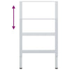 Adjustable Work Bench Frames 2 pcs Metal 55x(69-95.5) cm Grey