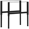 Adjustable Work Bench Frames 2 pcs Metal 85x(69-95.5) cm Black