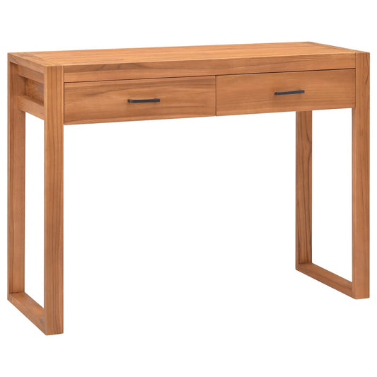 Desk with 2 Drawers 100x40x75 cm Teak Wood