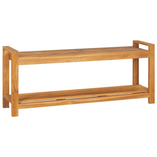 Bench | Natural | Solid teak wood | 120 cm | Bench | Rectangular | Rustic