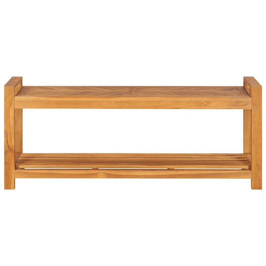 Bench | Natural | Solid teak wood | 120 cm | Bench | Rectangular | Rustic