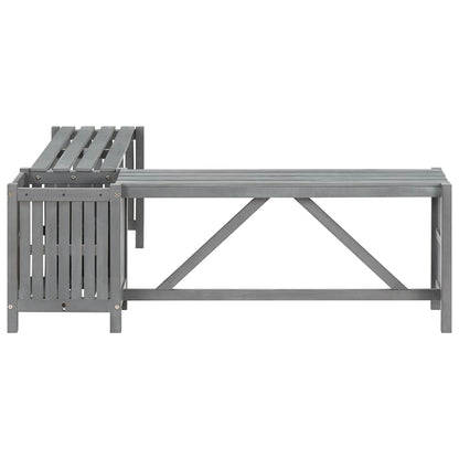 Garden Bench | Grey | Solid Acacia wood | Medium | Garden Bench | Rustic