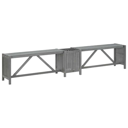 Garden Bench | Grey | Solid Acacia wood | Medium | Garden Bench | Rustic