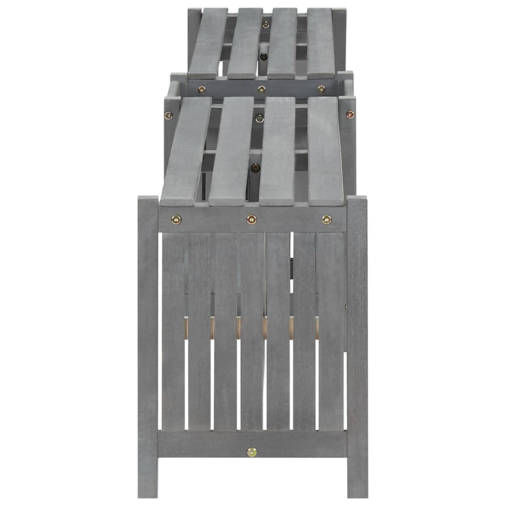 Garden Bench | Grey | Solid Acacia wood | Medium | Garden Bench | Rustic