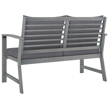 4 Piece Patio Lounge Set with Cushions Solid Acacia Wood