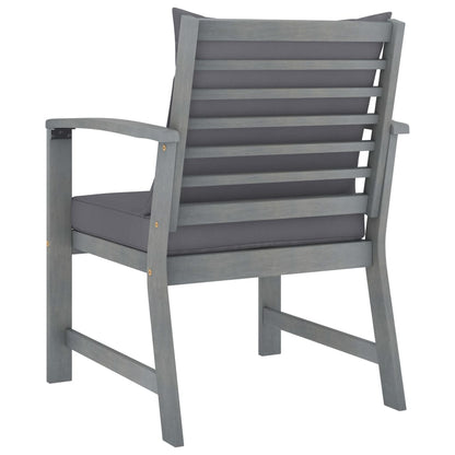 4 Piece Patio Lounge Set with Cushions Solid Acacia Wood