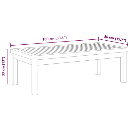 Coffee Table 39.4"x19.7"x13" Solid Acacia Wood
