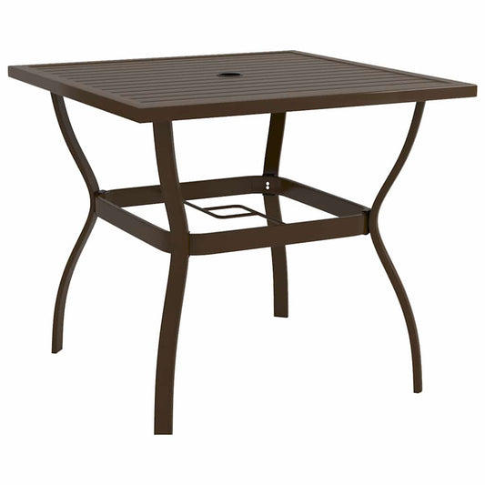 Garden Table | Brown | Powder-coated steel | Medium | Industrial