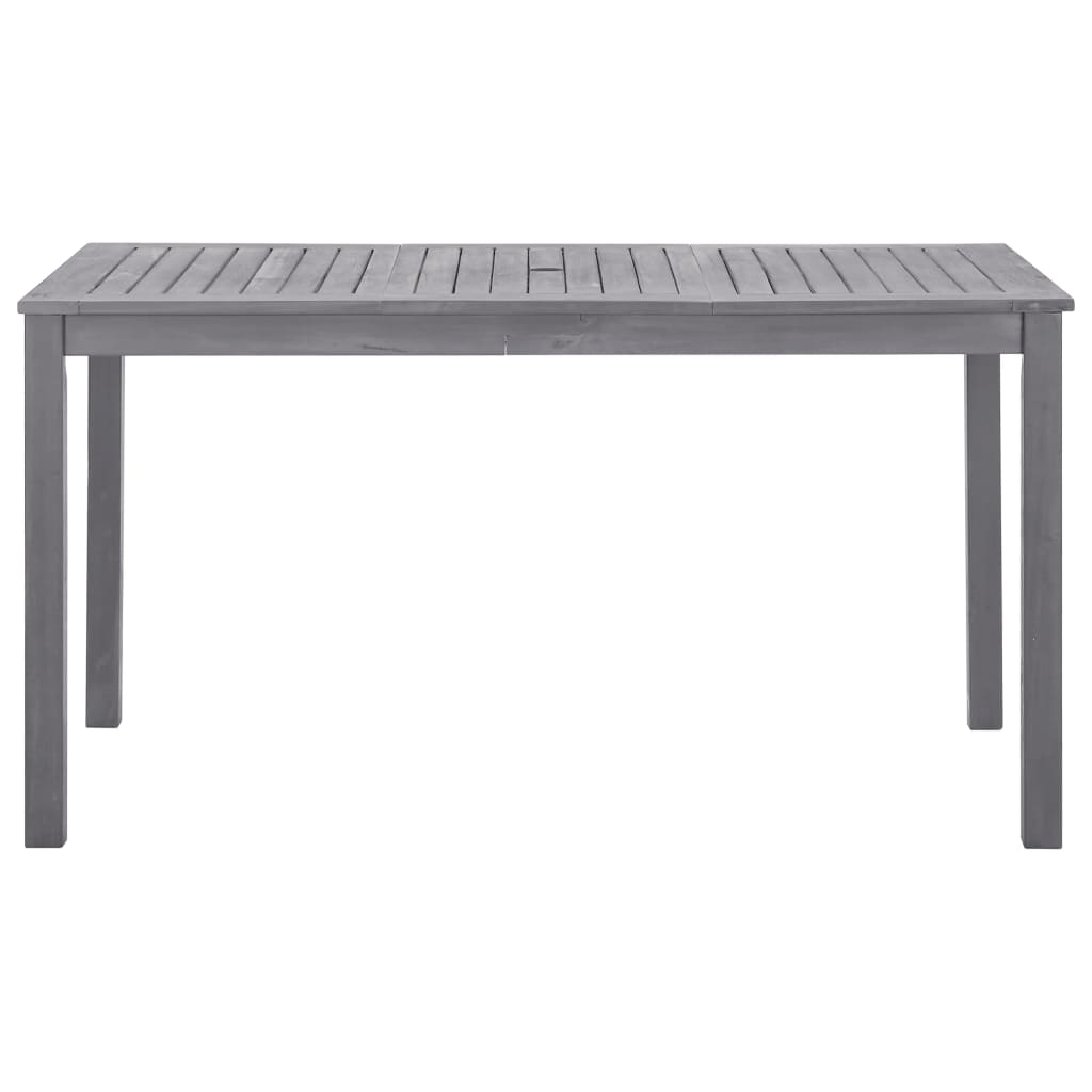 vidaXL Garden Table Grey wash Solid Acacia Wood Medium Durable