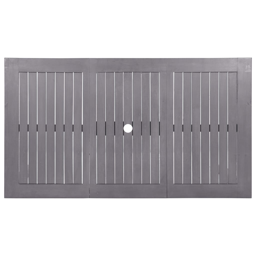 vidaXL Garden Table Grey wash Solid Acacia Wood Medium Durable