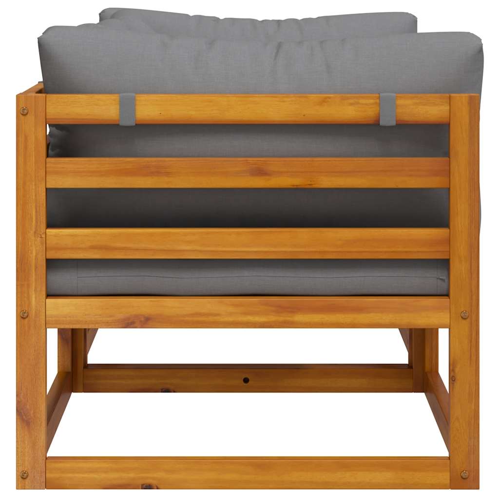 Sectional Corner Sofas 2 pcs with Cushions Dark Gray