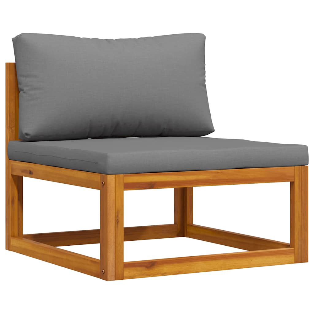 2 Piece Patio Sofa Set with Cushion Solid Acacia Wood