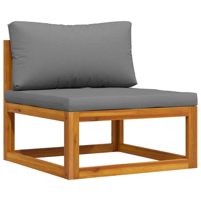 2 Piece Patio Sofa Set with Cushion Solid Acacia Wood