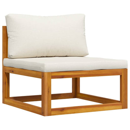 2 Piece Patio Sofa Set with Cushion Solid Acacia Wood