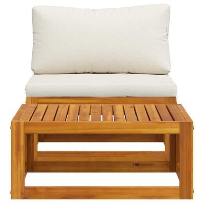 2 Piece Patio Sofa Set with Cushion Solid Acacia Wood