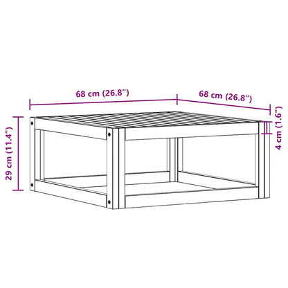 Coffee Table 26.7"x26.7"x11.4" Solid Acacia Wood
