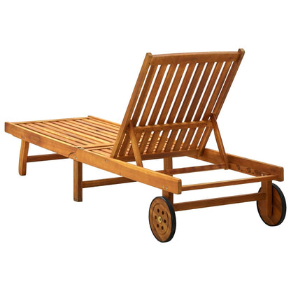 311871 vidaXL Sun Lounger Solid Acacia Wood