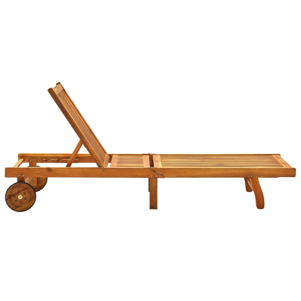 311871 vidaXL Sun Lounger Solid Acacia Wood