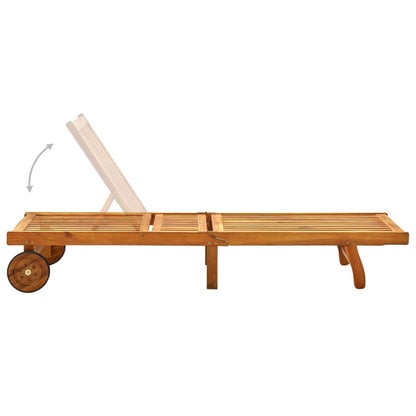 311871 vidaXL Sun Lounger Solid Acacia Wood
