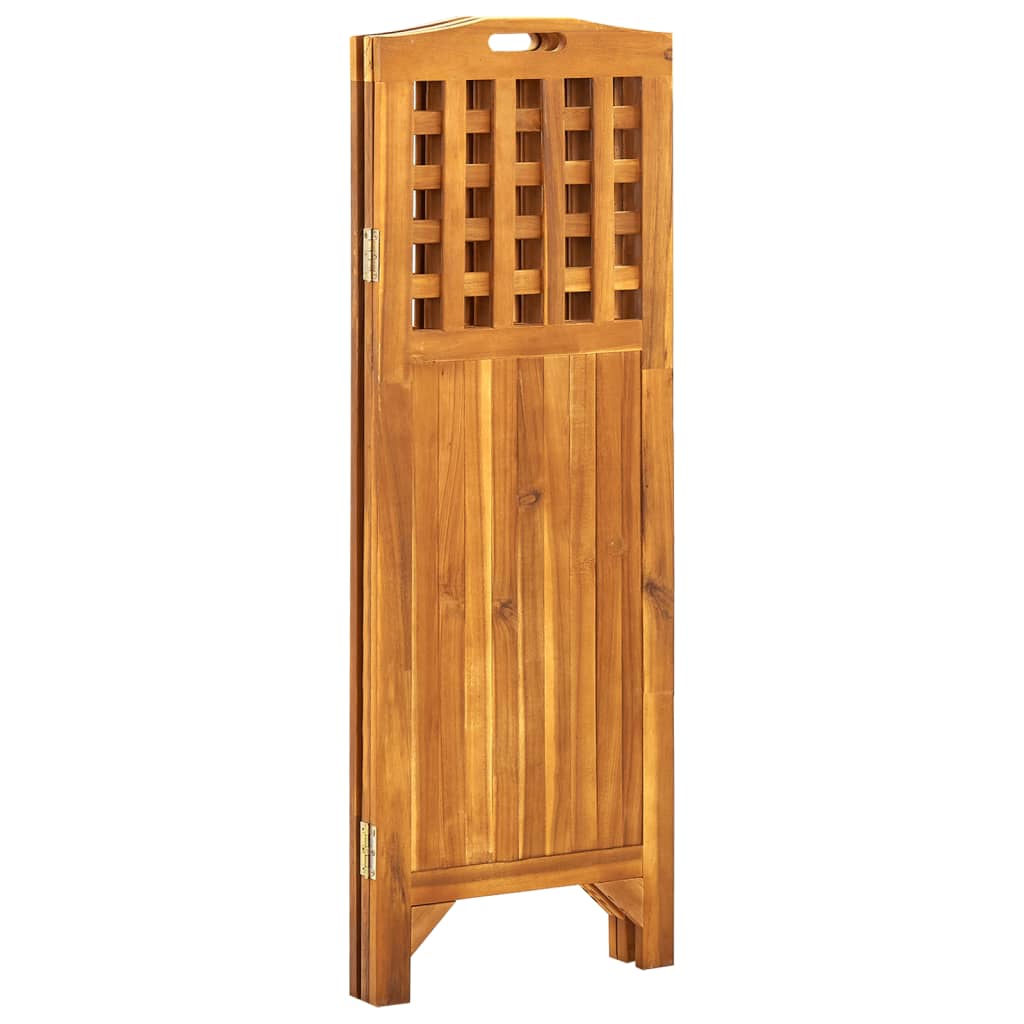 3-Panel Room Divider 121x2x120 cm Solid Acacia Wood