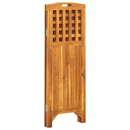 3-Panel Room Divider 121x2x120 cm Solid Acacia Wood