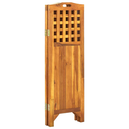 4-Panel Room Divider 161x2x120 cm Solid Acacia Wood