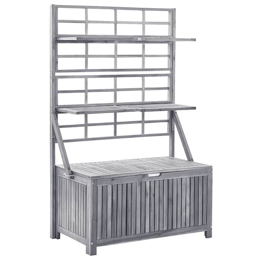 Storage Box | Grey | Solid acacia wood | 99x55x160 cm | Storage Box