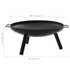 Fire Pit 70x59x28 cm Steel