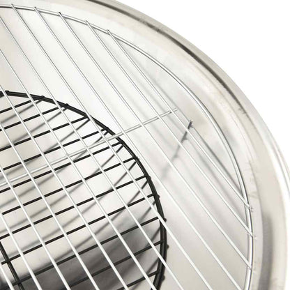 2-in-1 Fire Pit and BBQ with Poker 22"x22"x19.3" Stainless Steel