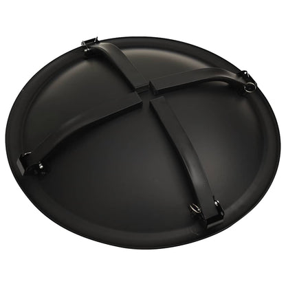 2-in-1 Fire Pit and BBQ with Poker 22"x22"x19.3" Steel