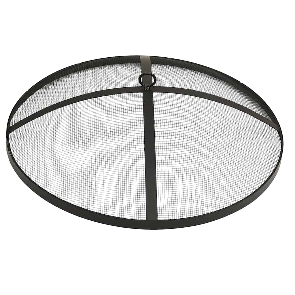 2-in-1 Fire Pit and BBQ with Poker 23.2"x23.2"x23.6" Stainless Steel