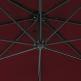 Cantilever Umbrella with Steel Pole 250x250 cm Wine Red