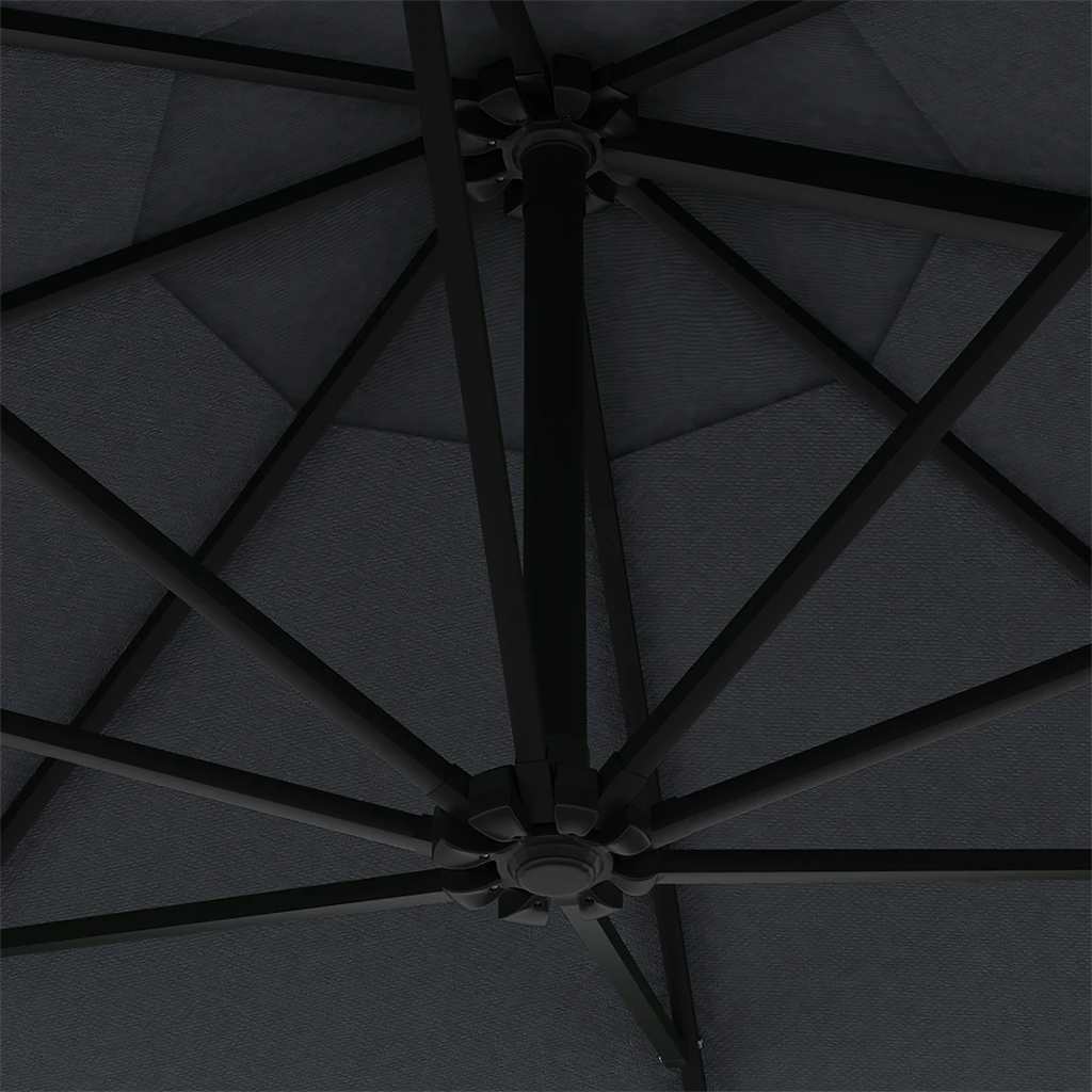 Garden Parasol | Anthracite | Polyester fabric, Metal | Large | Tiltable