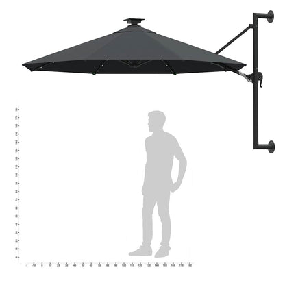 Garden Parasol | Anthracite | Polyester fabric, Metal | Large | Tiltable