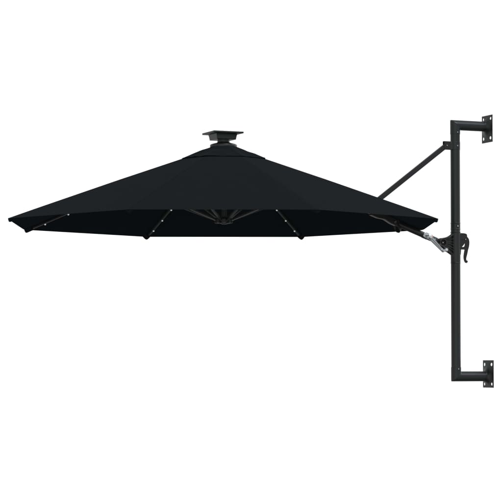 Garden Parasol | Black | Polyester and Metal | Large | Garden Parasol