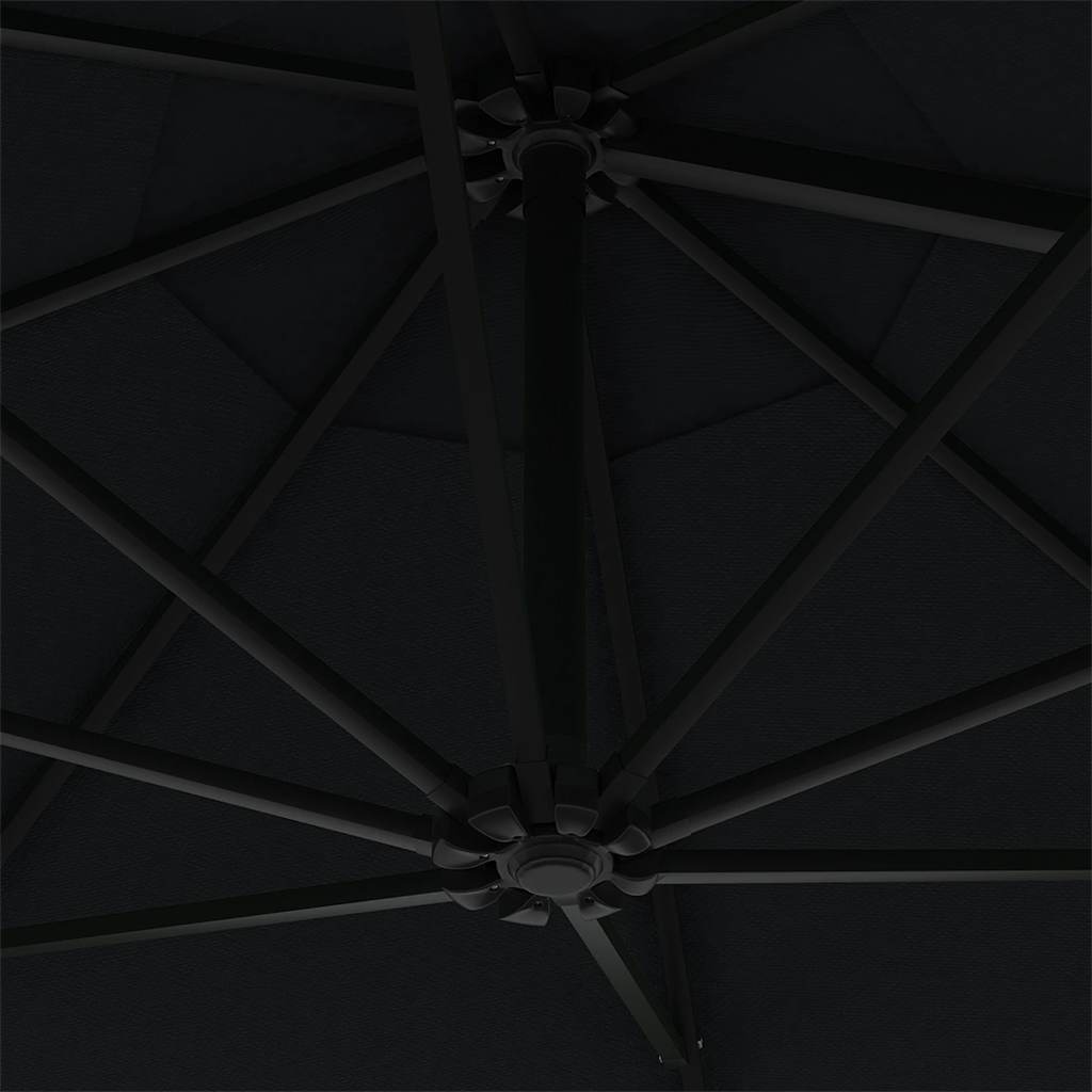 Garden Parasol | Black | Polyester and Metal | Large | Garden Parasol