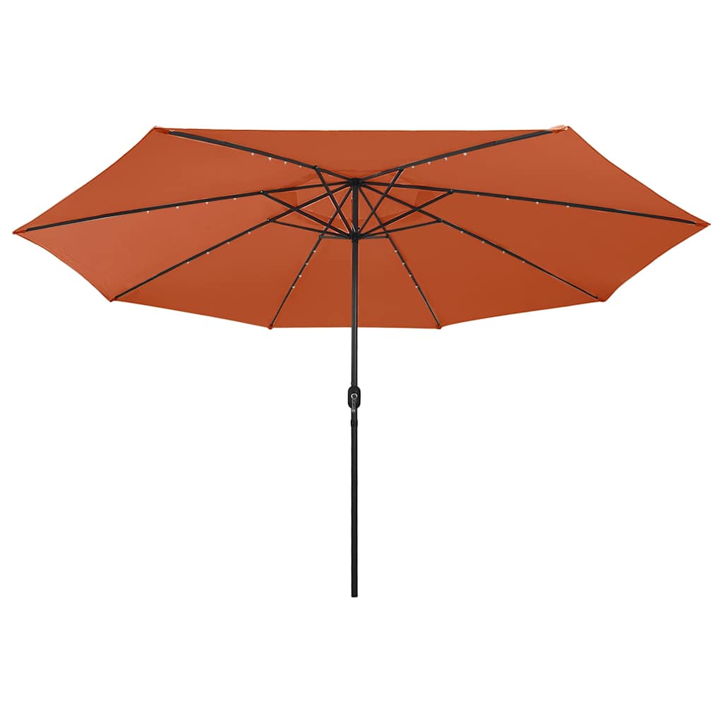 Garden Parasol with LED Lights 400 cm Terracotta