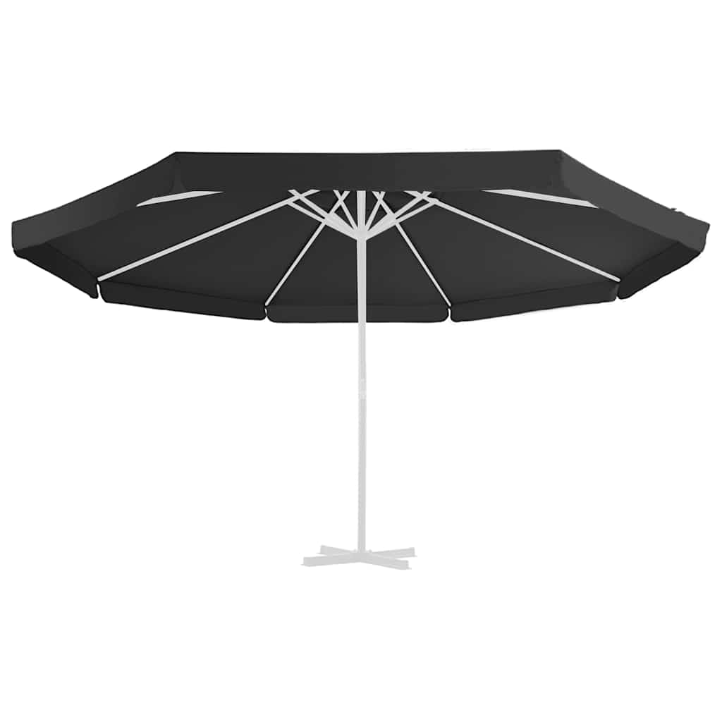 Replacement Fabric for Outdoor Parasol Black 515 cm