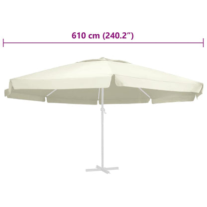 Replacement Fabric for Outdoor Parasol Sand 610 cm