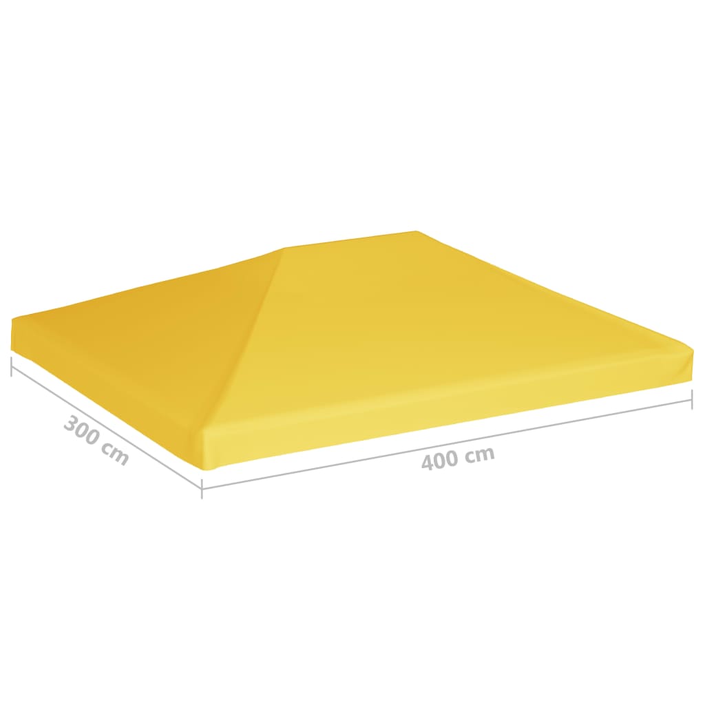 Gazebo Top Cover 270 g/m² 4x3 m Yellow