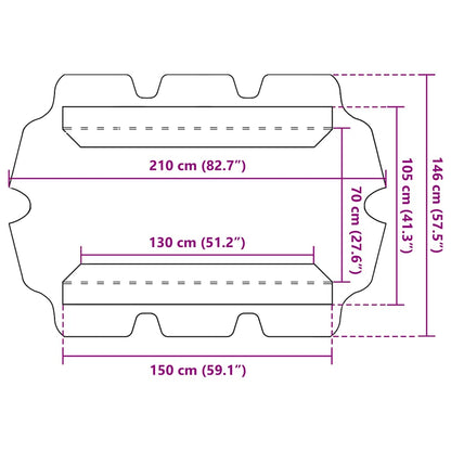 Replacement Canopy for Garden Swing Terracotta 150/130x105/70cm