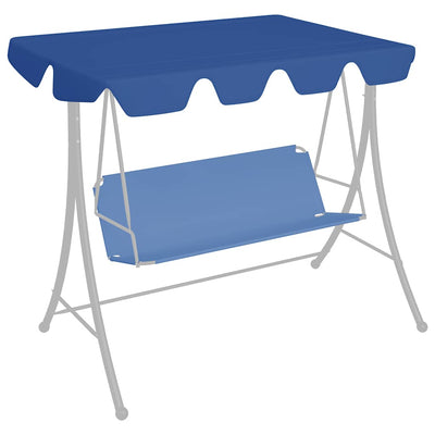 Replacement Canopy for Garden Swing Blue 150/130x105/70 cm