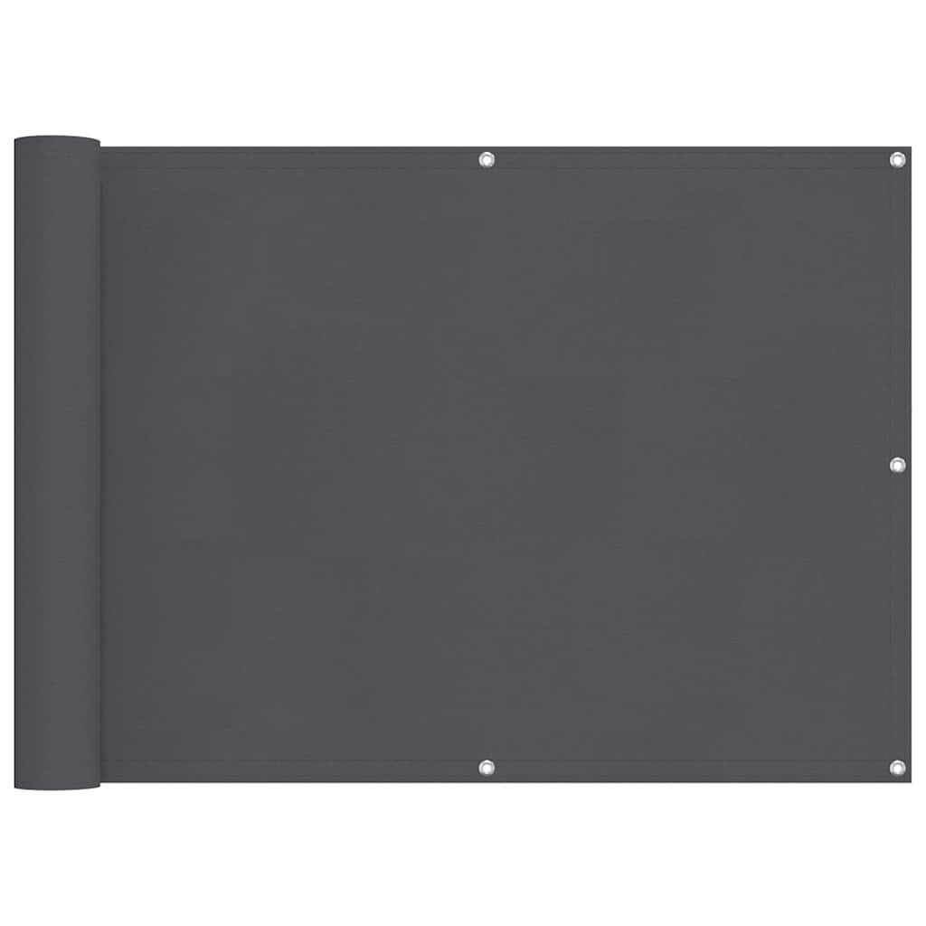 Balcony Screen Anthracite 75x500 cm Oxford Fabric